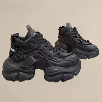 Daddy Shoes Женская кожаная весенняя новая универсальная повседневная спортивная обувь на толстой подошве, увеличивающая рост, женская танцевальная обувь 35