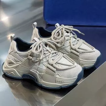 Daddy Shoes, женская модная нескользящая повседневная спортивная обувь на толстой подошве, новые осенние удобные и легкие женские кроссовки для бега 35 синий