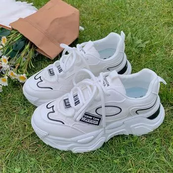 Daddy Shoes Женская смешанная партия зимних новых кроссовок Muffin с мягкой подошвой из сетки, дышащие, модные универсальные повседневные кроссовки 35