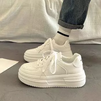 Daddy Shoes Женская весенняя новая обувь Ins Tide Белые туфли Белые туфли Женские спортивные и развлекательные туфли для сноуборда 35 белый