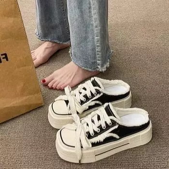 Daddy Shoes Женская весенняя новая обувь Ins Модные маленькие белые туфли из натуральной кожи Белые туфли Женская спортивная и досуговая обувь для сноуборда 35 чёрный