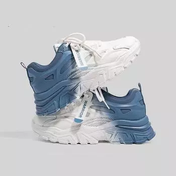 Daddy Shoes женские летние новые сетчатые дышащие универсальные повседневные кроссовки с толстой подошвой Tide 35 синий