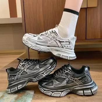 Daddy Shoes женские новые супер огненные ретро двойные сетчатые спортивные туфли одинарные туфли на платформе подошва индивидуальные повседневные спортивные женские туфли 35