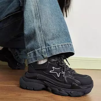 Daddy Shoes женские весенне-летние новые сетчатые дышащие толстые подошвы увеличивающие рост женские туфли повседневные кроссовки 35
