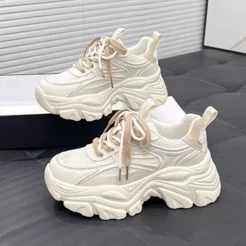 Daddy Shoes женские весенние и осенние универсальные повседневные модные кроссовки на платформе 35 хаки