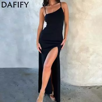 DAFIFY женская мода лето весна однотонный принт без рукавов подтяжки с высокой талией коктейльные и вечерние платья