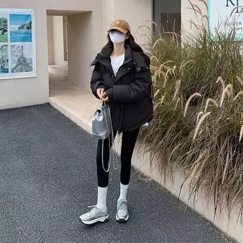 DAFIFY Женская мода Повседневные Осенне-зимние Однотонные с принтом Куртки и Пальто Пуховики M