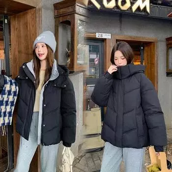 DAFIFY Женская мода Повседневные Осенне-зимние Однотонные с принтом Куртки и Пальто Пуховики S