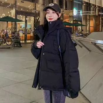 DAFIFY Женская мода Повседневные Осенне-зимние Однотонные с принтом Куртки и Пальто Пуховики S