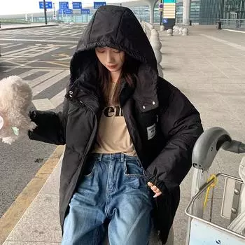 DAFIFY Женская мода Повседневные Осенне-зимние Однотонные с принтом Куртки и Пальто Пуховики S