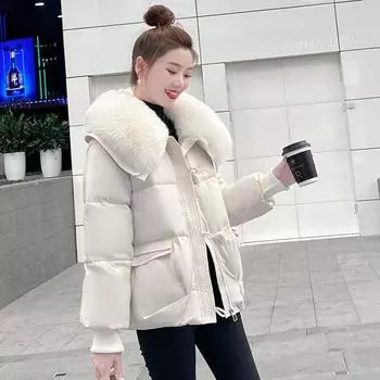 DAFIFY Женская мода Повседневные Осенне-зимние Однотонные с принтом Куртки и Пальто Пуховики M