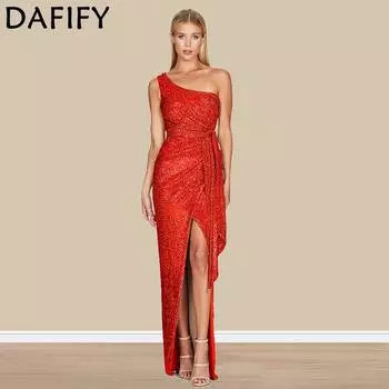 DAFIFY женские модные летние весенние однотонные коктейльные и вечерние платья без рукавов с высокой талией и принтом S белый