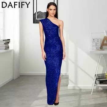 DAFIFY женские модные летние весенние однотонные коктейльные и вечерние платья без рукавов с высокой талией и принтом S чёрный