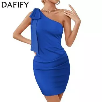 DAFIFY женские модные летние весенние однотонные повседневные платья без рукавов со средней талией и принтом