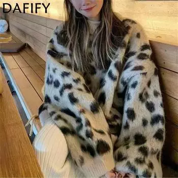 DAFIFY Женские модные повседневные свитера с длинным рукавом и круглым вырезом на осень-зиму One size верблюд