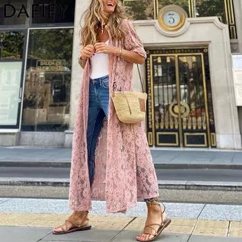 DAFIFY женские модные повседневные весенне-осенние однотонные пальто с длинными рукавами и принтом S