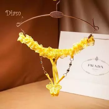 DAG WOMEN s WEAR, полые прозрачные кружевные стринги с открытой промежностью, эротическое нижнее белье One Size