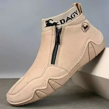 DAGY popular retro style Martin boots men s leather large size men s shoes independent station high top wear-resistant outdoor rest 38