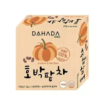 [ДАХАДА] Тыквенный чай с красной фасолью 1,5 г x 100 чайных пакетиков 1 коробка Диетический детокс-чай Корейский чай 100 Tea Bags 1 Box