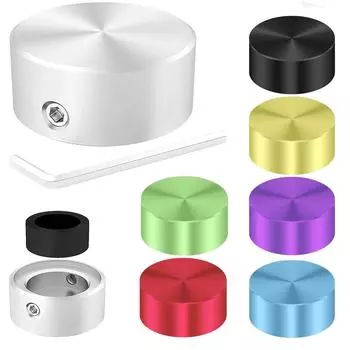 DaierTek 7PCS Footswitch Topper металлический ножной переключатель Topper с резиновой вставкой кнопки педали Cap Silver для гитарной педали эффектов