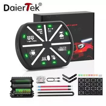 DaierTek 8-клавишная панель переключателей RFB Road High Power Integrated Controller 80A Circuit 12-24V Power System Electronic Relay System