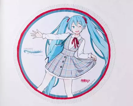 Daihatsu Hatsune Miku Круглое полотенце Кусок большого размера 120 см Ковер в натуральную величину Ковер для пикника на природе (Одна версия.)