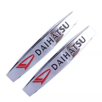 Daihatsu Terios Sirion YRV Charade Feroza Mira Rocky Автомобиль Fender Эмблема Значок Металлическая наклейка Наклейка серебряный