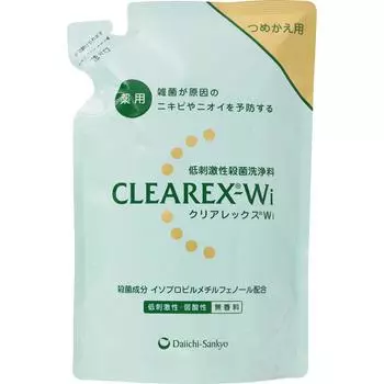 Daiichi Sankyo Healthcare CLEAREX W Сменный блок 380 мл (Квази-наркотик) Уход за телом Другие бренды How to use Возьмите необходимое количество, хорошо вспеньте, смойте и помойте.