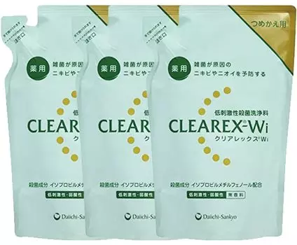 Daiichi Sankyo Healthcare Clearex Wi Refill x 3 шт. набор сменных лечебных мыл для тела [распродажа набора] (380 мл) [Квазинаркотик]