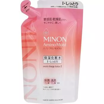 Daiichi Sankyo Healthcare Minon Amino Moist Увлажняющий лосьон 1 сменный блок увлажняющего типа 130 мл Уход за лицом После умывания лица нанесите необходимое количество средства (3-5