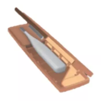 Daiichi Seikosha Plapper Antibacterial Thermometer Case Copper Contains Height 16 x Width x Thickness Storage Case Made in Japan 1 piece 3.7 1.5cm золотой