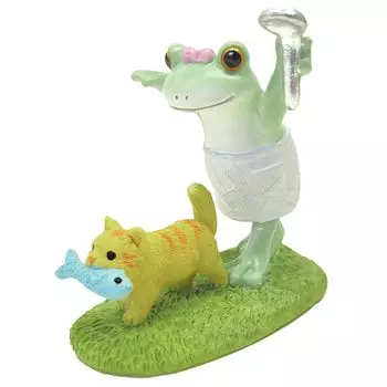 Daikai Kopo Stray cat with fish in its mouth x x 74333 W6.2 D3.8 H5.5cm