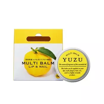 Daily Aroma Japan Kochi Prefecture YUZU Multi Balm Lip Nail Made in Japan Lip Balm Yuzu Yuzu Увлажняющий цитрусовый воск для волос Уход за ногтями и (8g)