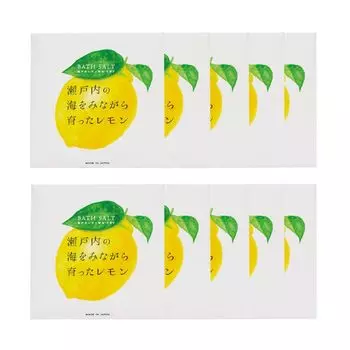 Daily Aroma Setouchi Lemon Aroma Bath Salts x 10 отечественного производства в Японии. Увлажняющая органическая соль для ванн с аргановым маслом, содержит аромат моря. Подарок для ванны