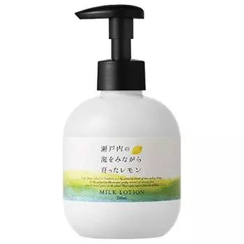 Daily Aroma Setouchi Lemon Milk Lotion Сделано в Японии Эфирное масло лимона Содержит лимон и цитрус Увлажняющий уход за телом Подарок (200 мл) белый