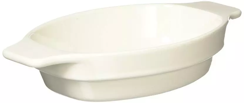 Daily Gratin Diameter Large Microwave Dishwasher Made in Japan 16147 Banko-yaki Dish, White, approx. 21.5cm, Handle, Tableware, Ceramic, Oven, Safe, белый