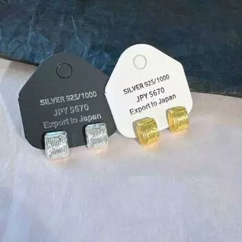 Daily Small Square Stainless Steel Metal Earrings Women Gold Silver Color Prevent Allergy Chic Simple Jewelry золотой