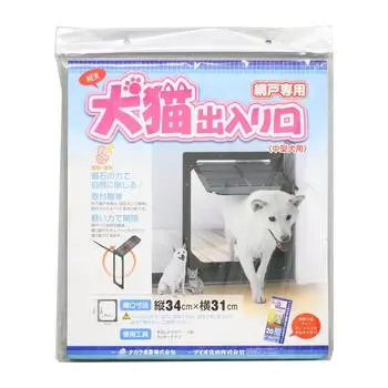 Daio Kasei Сетчатая дверь для входа собак и кошек Высота 34 см x Ширина 31 см PD3742031 см x 34 см (для собак среднего размера)