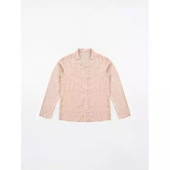 Daiso [common] Rayon Pattern Long SLeeve Top L Brown