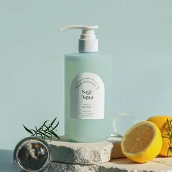 Daiso Daily Comma Velo De Parfum Гель для душа с шалфеем и водой, 500 мл