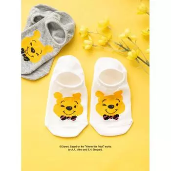 DaiSo DiSney Винни-Пух Персонаж Лицо Женские Тапочки Grey Guitar Winnie the Pooh