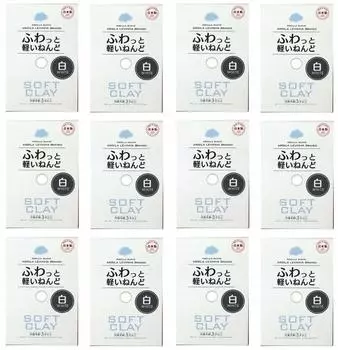 DAISO JAPAN Soft Clay Легкая пушистая белая 12 шт.