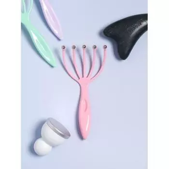 Daiso Mini Bead Scalp Massager pink (silver)