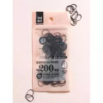 Daiso Mini Tpu Bands 200 шт., черные