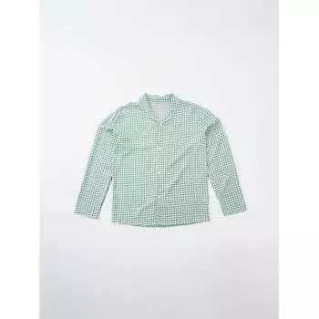 Daiso [public] Rayon Pattern Long Sleeve Top M Green
