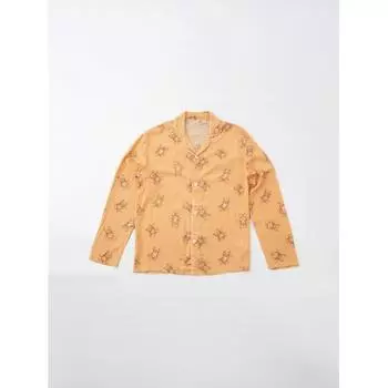Daiso [public] Rayon Pattern Long Sleeve Top M Yellow