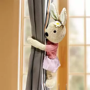 Daisy Curtain Bunny Tiebacks With Magnetic Clasp For Home Window Decor Tool White Flowers
