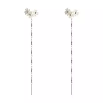 Daisy Earline женские аксессуары Hanfu ретро ветер серьги цепочка холодные ощущения магические бусины оптический поток Su маленькие свежие цветы серьги copper