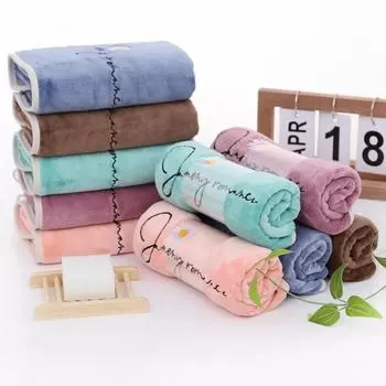 Daisy Flower Microfiber Bath Towels Quick Drying Shower Hotel Towel Face Hand Towels Bathroom коричневый