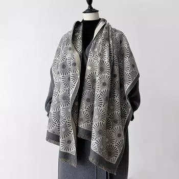 Daisy High-end Light Luxury Style Шарф с шалью и простой накидкой двойного назначения для женщин 180cm светло-коричневого